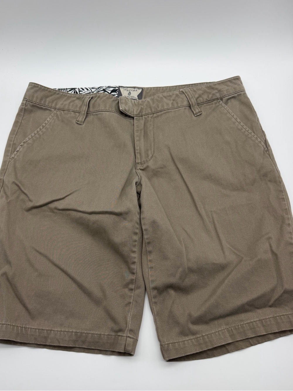 Big Kids Volcom brown/khaki Chino Shorts Size US 7 = 28